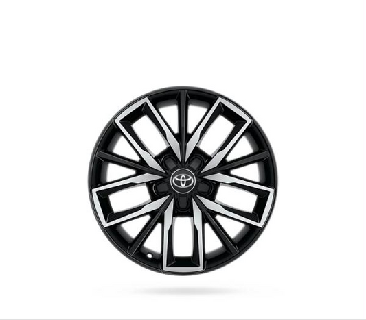 Janta din aliaj originala Toyota Corolla, 17 inch, design 5-Triple Spoke Black Machined, model 2019+, cod PW4570200813, compatibila cu piulite 90942-01033.