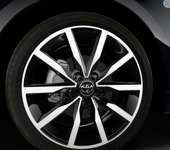 Janta din aliaj originala Toyota Corolla, 18 inch, design Black Machined, model 2019+, cod PW45702010MB, compatibila cu piulite 90942-01033.