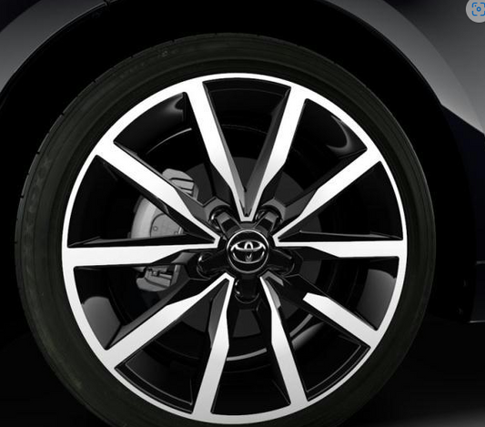 Janta din aliaj originala Toyota Corolla, 18 inch, design Black Machined, model 2019+, cod PW45702010MB, compatibila cu piulite 90942-01033.